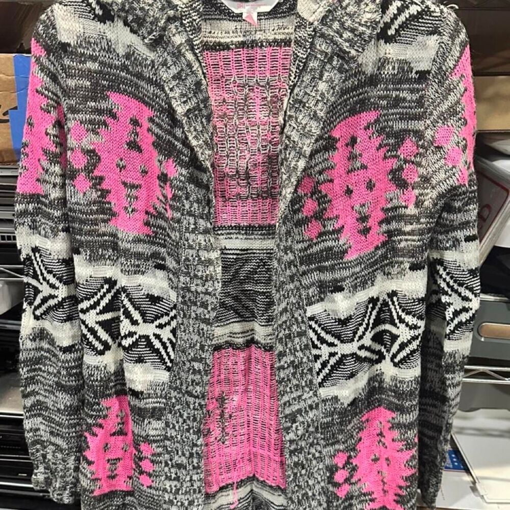 No-boundaries Women's XS multi Cardigan Shaw Jacket Coat Super Comfy Sweater